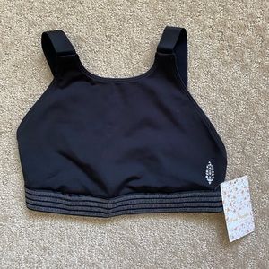 New W/ Tags Free People Black Sports Bra (XS)